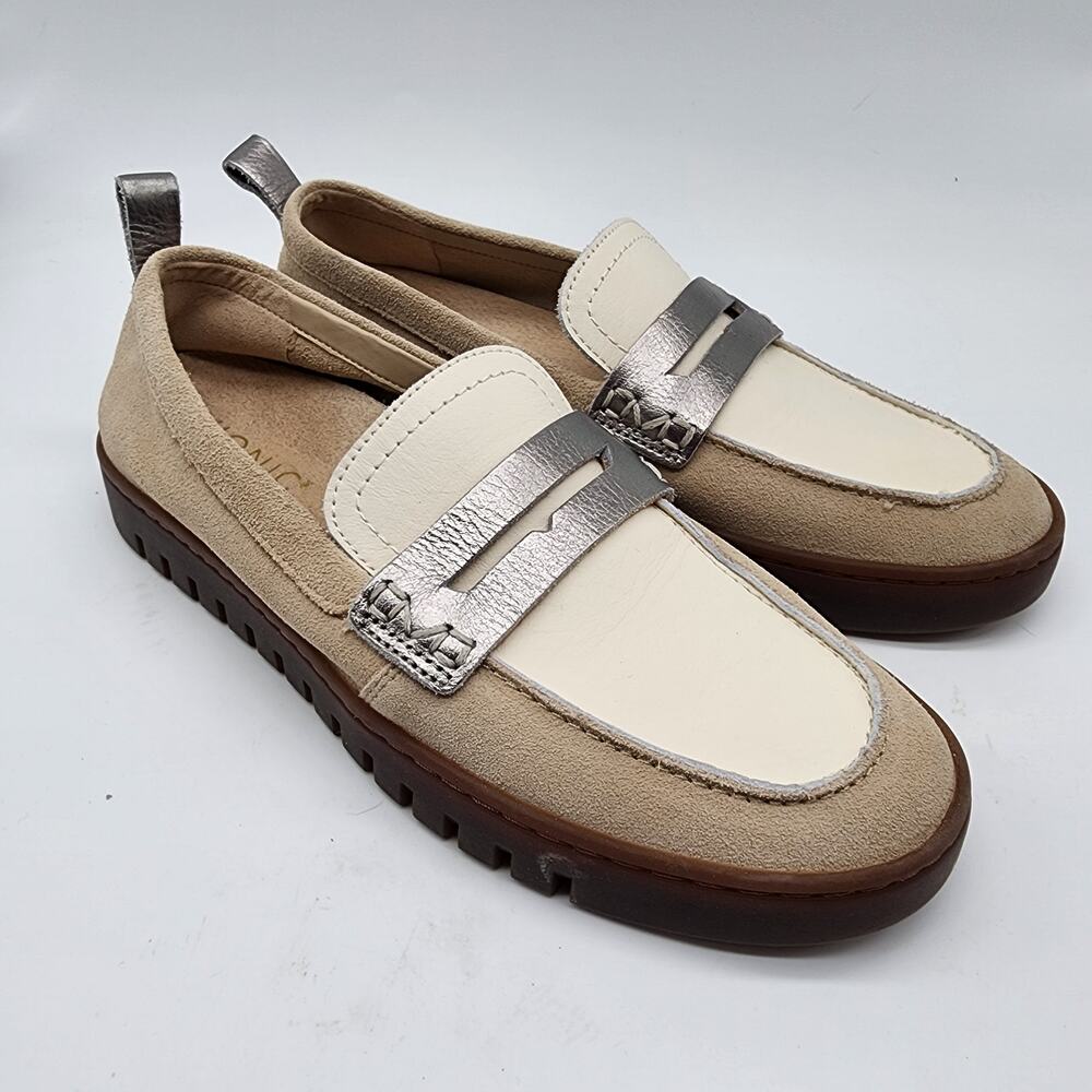 Vionic Uptown Penny Loafers Two-Tone Neutral Arch Support Flats Comfort Shoes 7